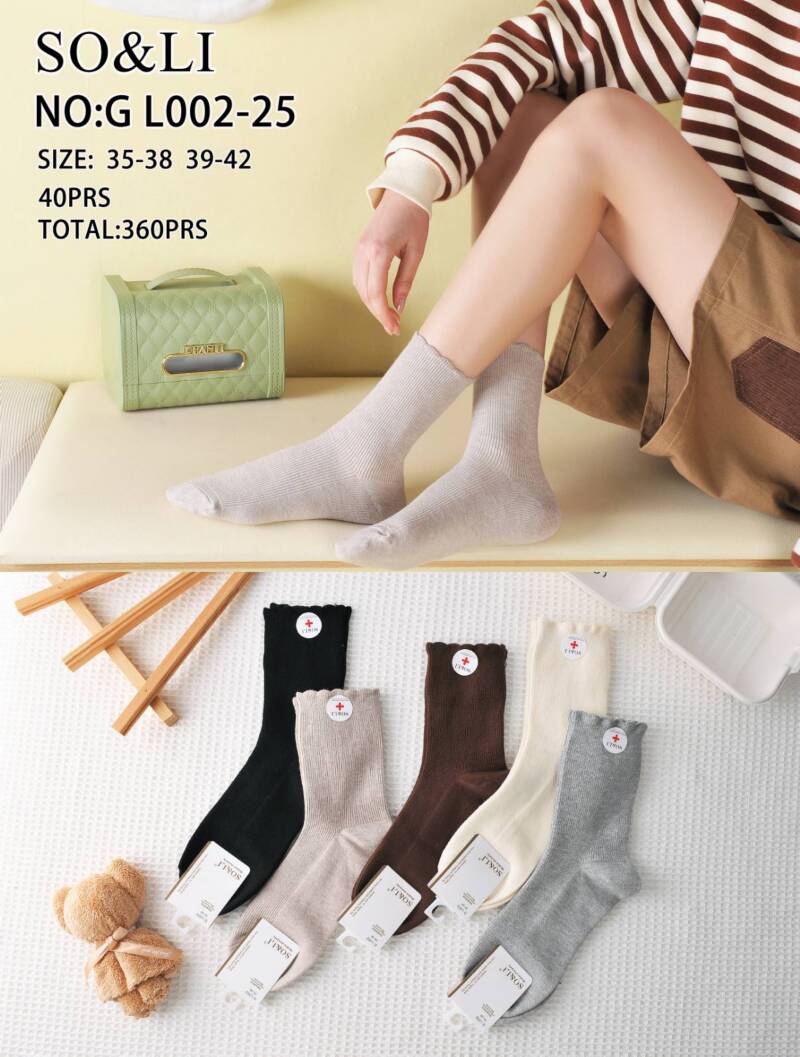 Skarpety  damskie Roz 35-42, Mix kolor Paczka 40 szt